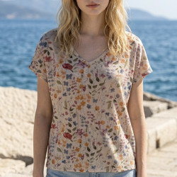 T-shirt coquelicot