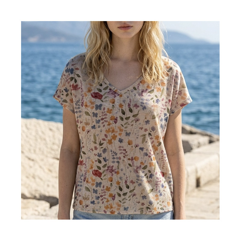 T-shirt coquelicot