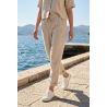 Pantalon en lin beige