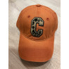 Casquette orange et C léopard