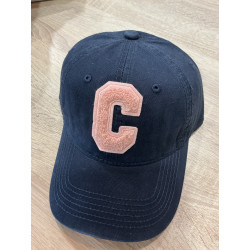 Casquette marine C rose pale