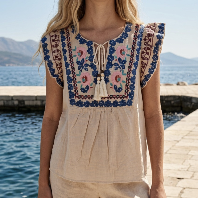 Blouse sans manche Sélène