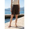 Short en lin choco