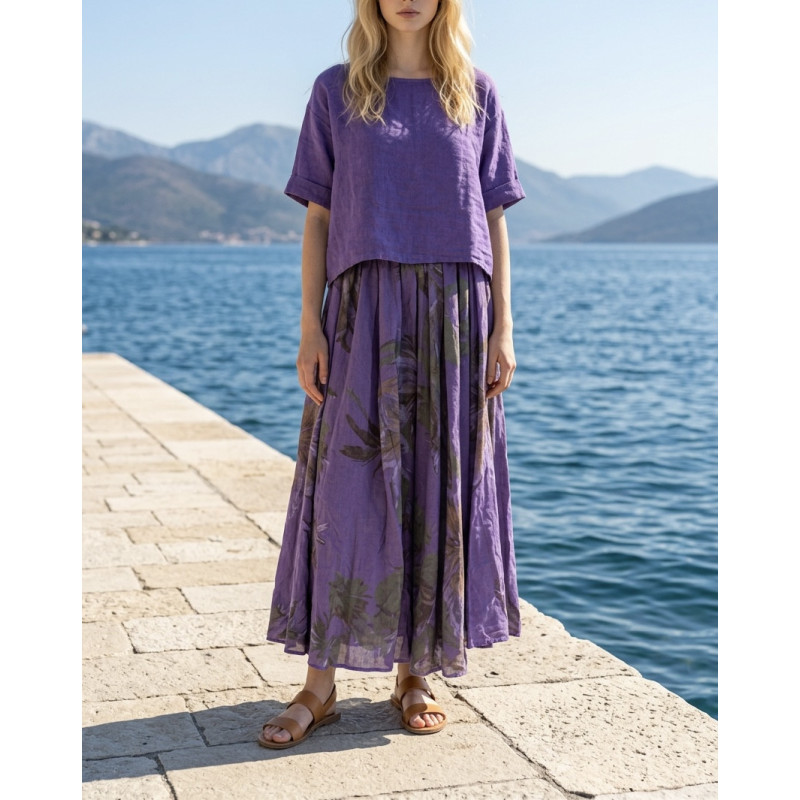 Robe lilas violet