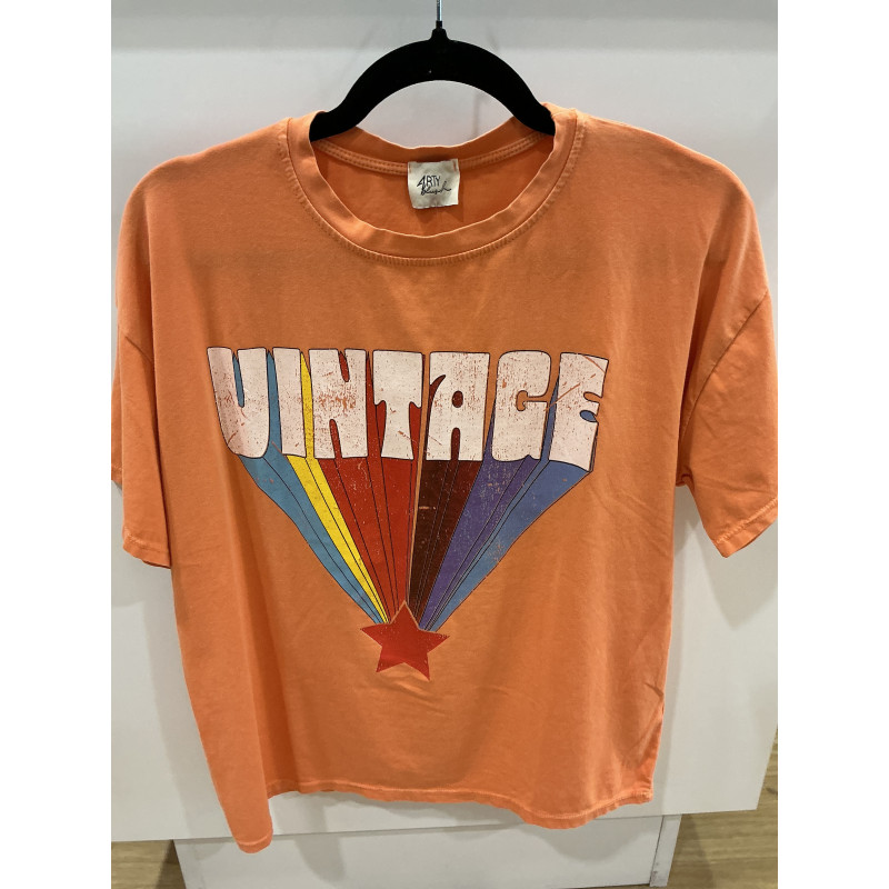 T-shirt Vintage orange