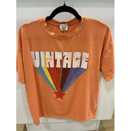 T-shirt Vintage orange