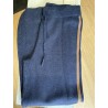 Pantalon large maille bleu et camel