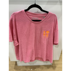T-shirt éponge rose Love le touquet orange