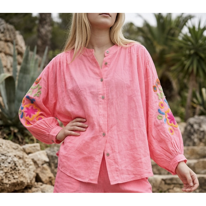 Chemise corail Yasmine