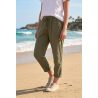 Pantalon en lin kaki