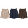 Short en lin bouton