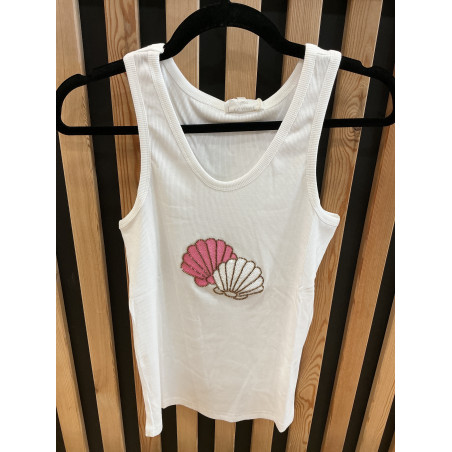 Débardeur coquillages rose
