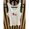 Debardeur teckel noir pull rose