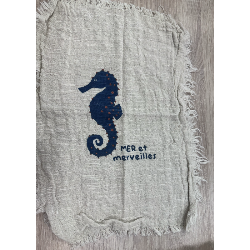 Torchon Mer et merveilles Hippocampes