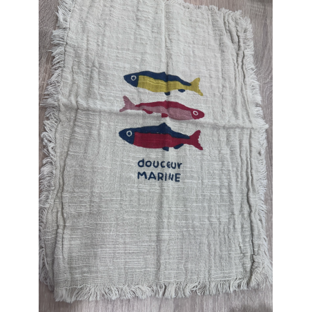 Torchon poissons douceur Marine
