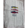 Torchon poissons douceur Marine