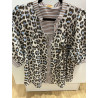 Blouse léopard bleu et choco