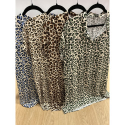 Robe courte Léopard