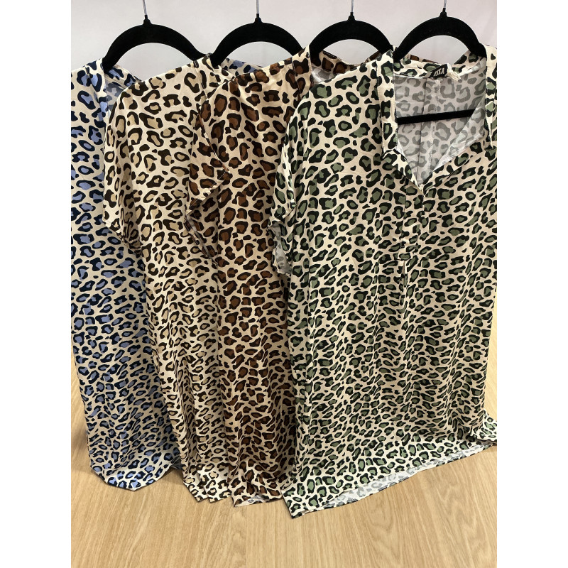Robe courte Léopard