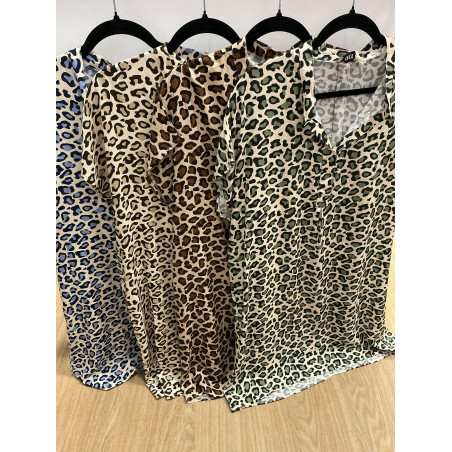 Robe courte Léopard