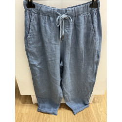 Pantalon en lin Bleu jeans