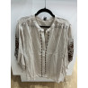Blouse beige et choco Noria
