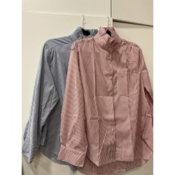 Chemise rayée col victorien