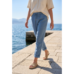 Pantalon en lin Bleu jeans