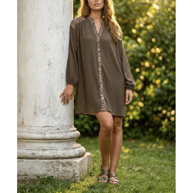 Robe Choco et léopard