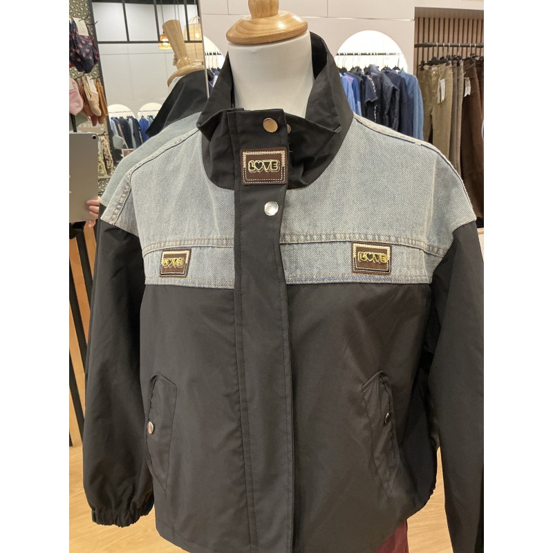 Veste jeans et noir