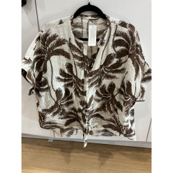 Chemise palmiers choco