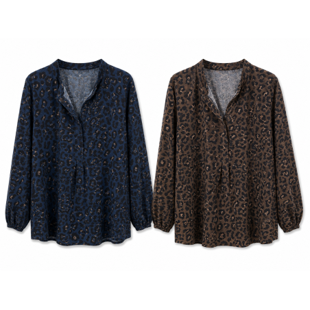 Blouse léopard manche longue