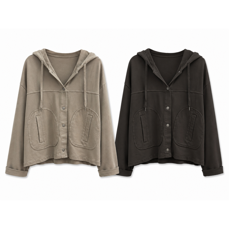 Veste à capuche uni