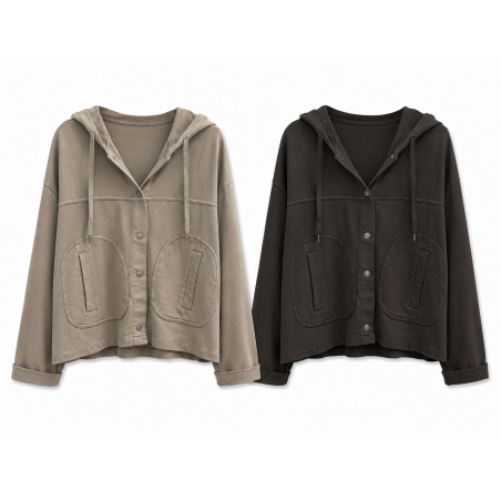 Veste à capuche uni