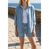 Chemise en jeans bleu clair Adore You