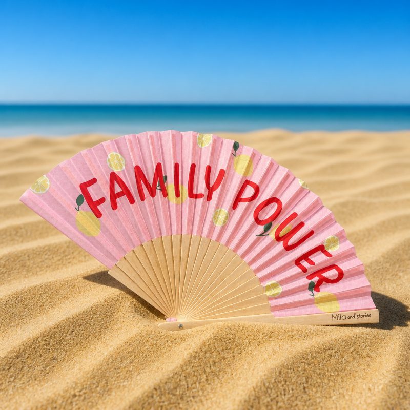 Eventail FAMILY POWER rose