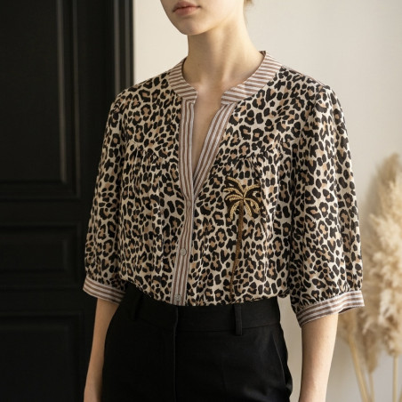 Blouse Eva léopard