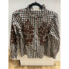 Chemise Charlotte carreaux choco et marine