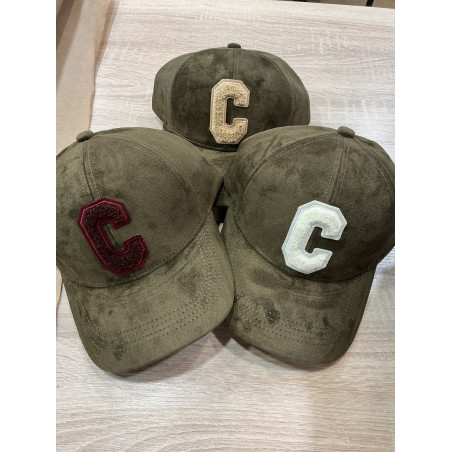 Casquette suédine kaki C