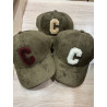 Casquette suédine kaki C