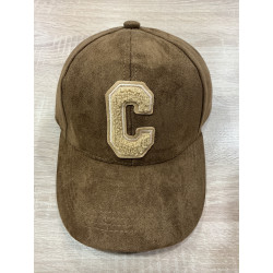 Casquette suédine camel
