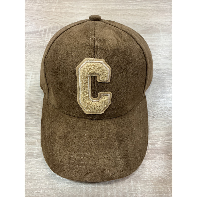Casquette suédine camel