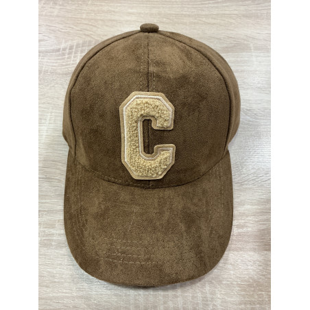 Casquette suédine camel