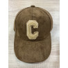 Casquette suédine camel