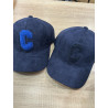 Casquette suédine marine