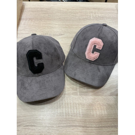 Casquette suédine taupe