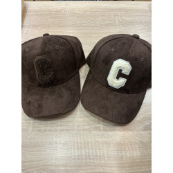 Casquette suédine choco