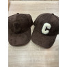 Casquette suédine choco