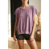 Sweat sans manche mauve