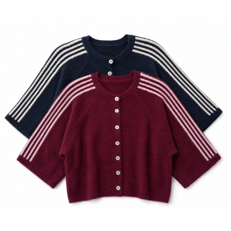 Pull manche 3/4 rayure